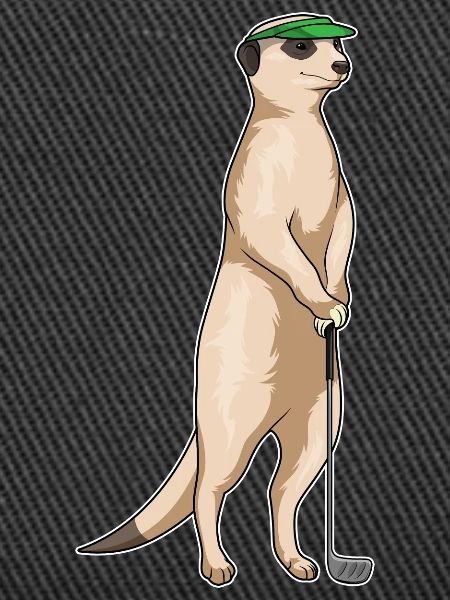 Erdmännchen Golf Golfschläger