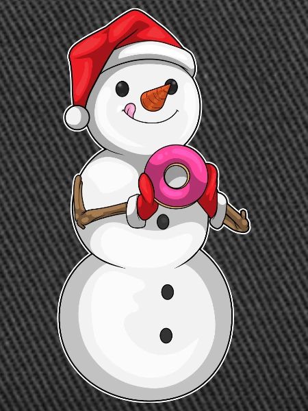 Snowman Christmas Donut