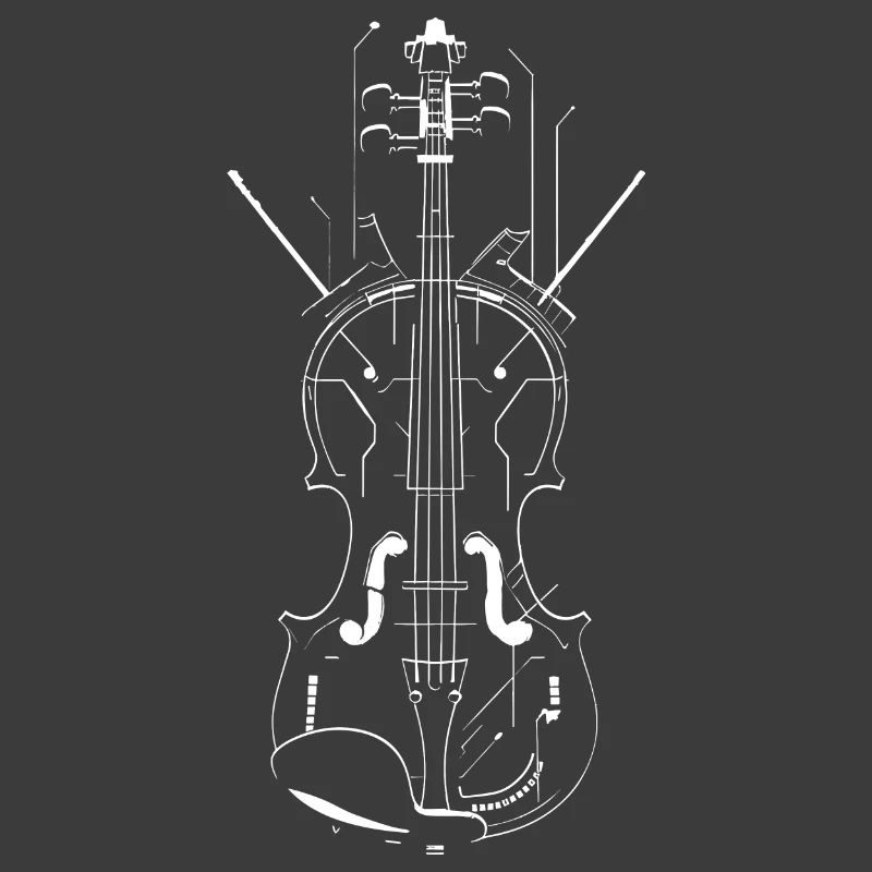 Violin Line Drawing