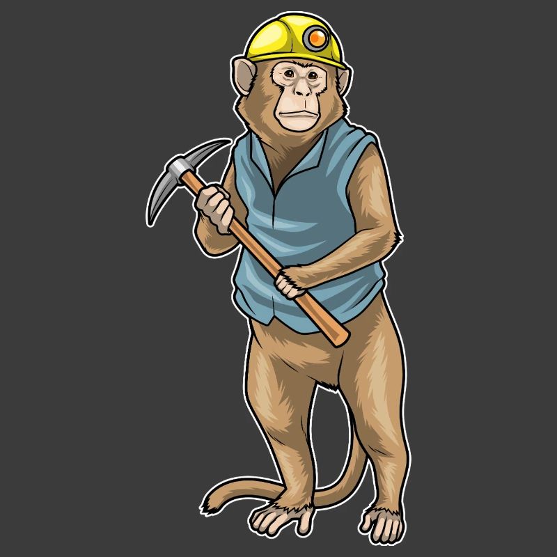 Monkey Miner Pickaxe Mining