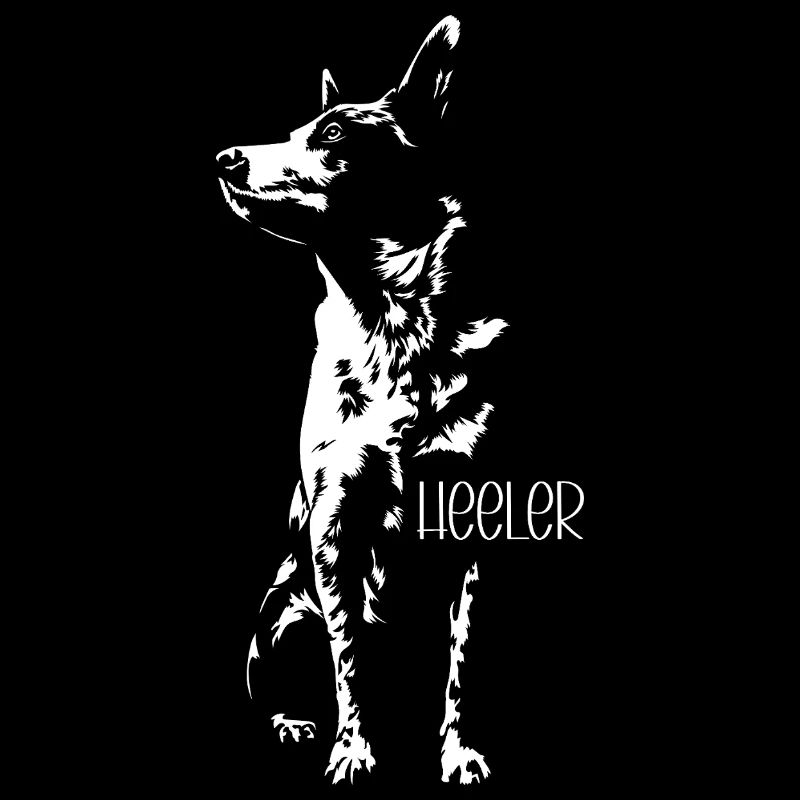 Heeler Silhouette Cattle Dog Hunde Hund Wilsigns