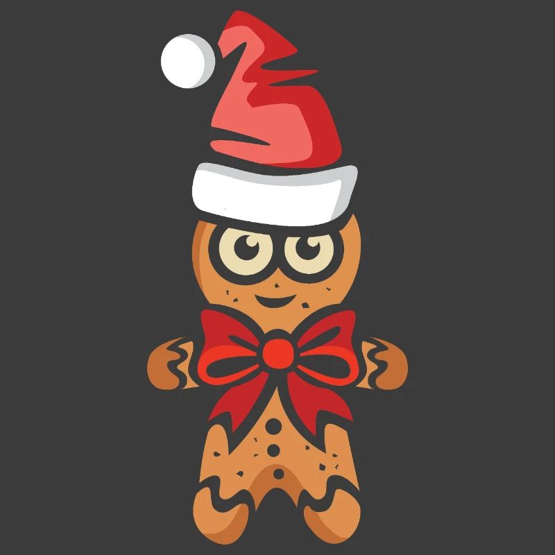 Gingerbread man with Christmas hat