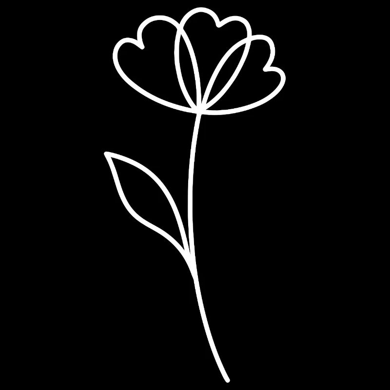 Flower One Line Art – Minimalist Drawing