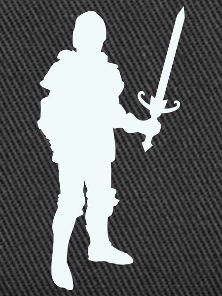 Ritterheld Silhouette mit Langschwert