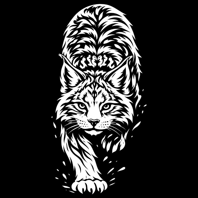 Tribal Luchs – Wildes Waldtier Motiv