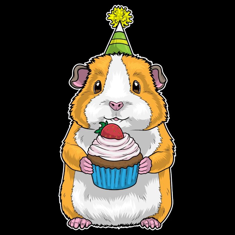 Cupcake d’anniversaire cochon d’Inde