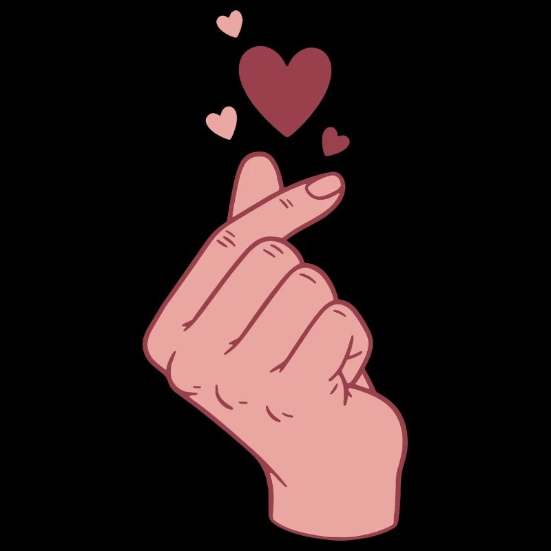 Kpop Cœur de doigt Coréen Pop Amour mignon Coréen