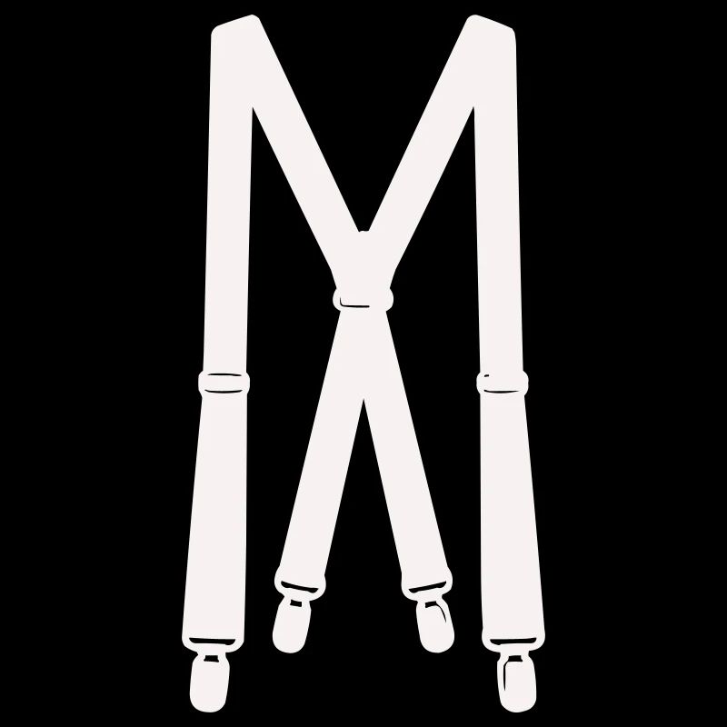 White suspenders illustration