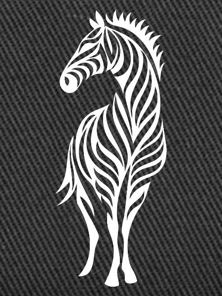 Zebra Line Art Silhouette