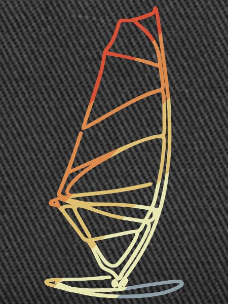 Windsurfing in retro style