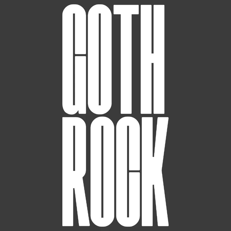 Art typographique vertical du goth rock