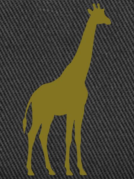 Giraffe Silhouette Gold
