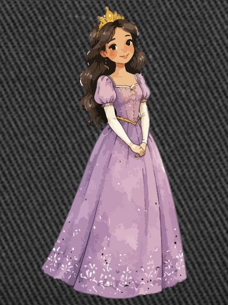 Lila Prinzessin mit Krone