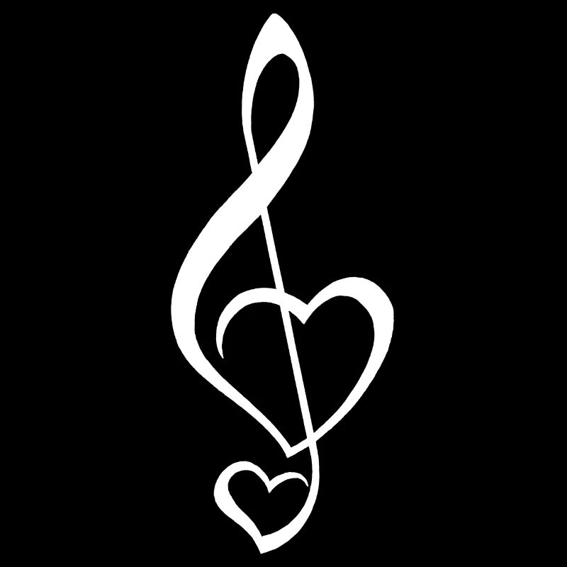 Clé de partition blanc/amant de musique