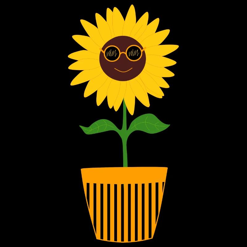 70s Flower Pattern Sunflower