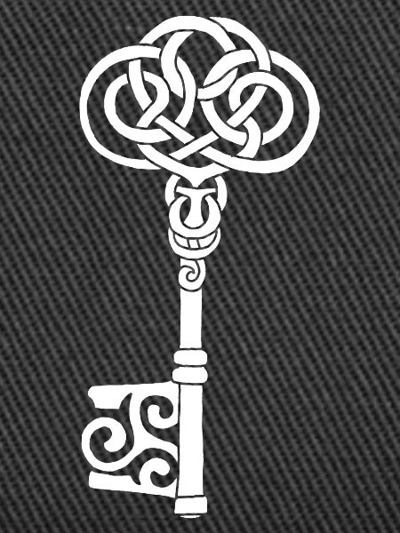 White Celtic Key