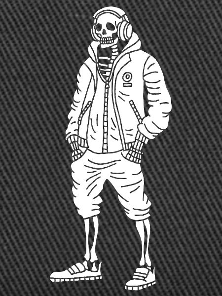 White Music Lover Skeleton