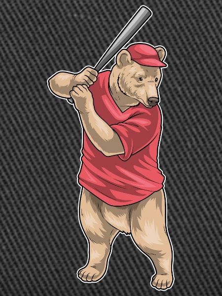 Bear Baseball Baseball Bat