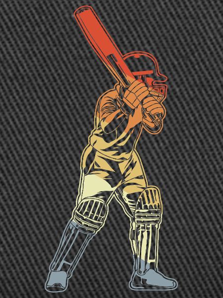 Retro Cricket Batter