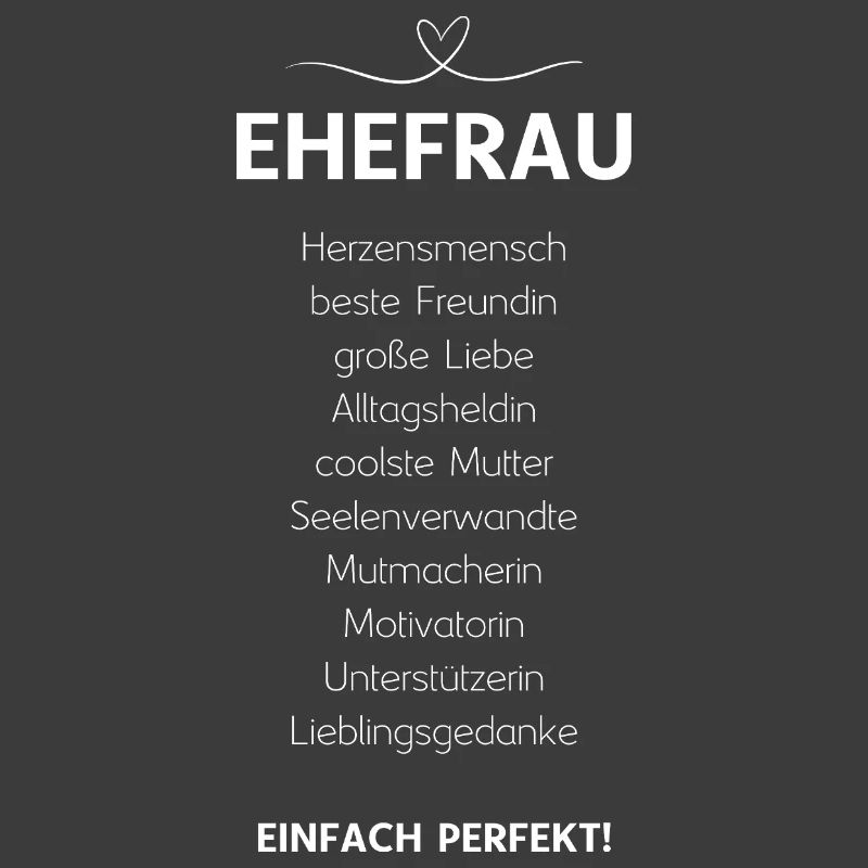 Ehefrau Ehepartnerin Ehegattin Lieblingsfrau Ehe
