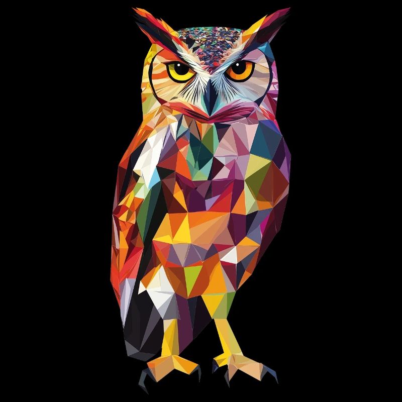 Low Poly Eule – modernes Design für Schlaue