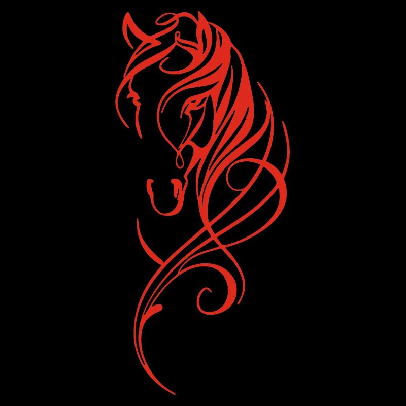 Red stylized chevas