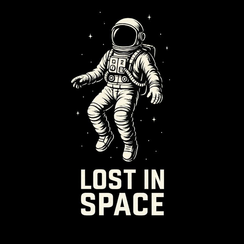 Astronaute perdu dans l’espace – Weltraum Retro Design