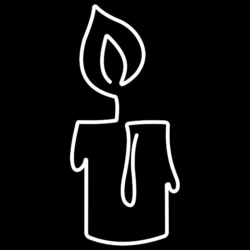 Burning candle sketch – stylish motif