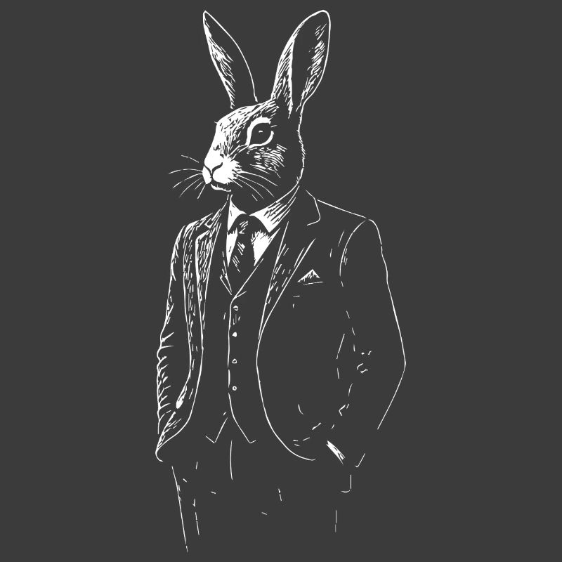 Dapper Rabbit in Tailored Suit