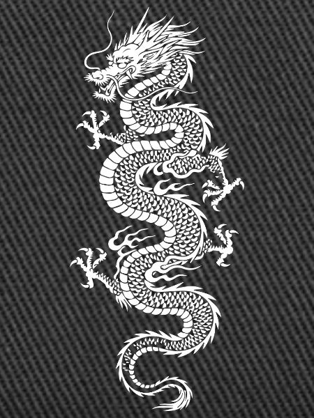White Dragon Silhouette