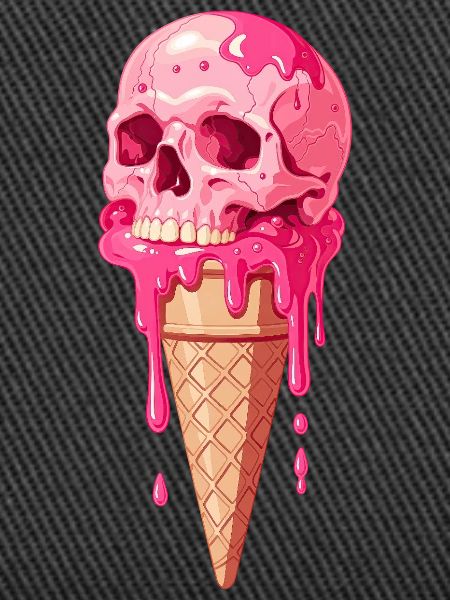 Pink Skull Eiscreme