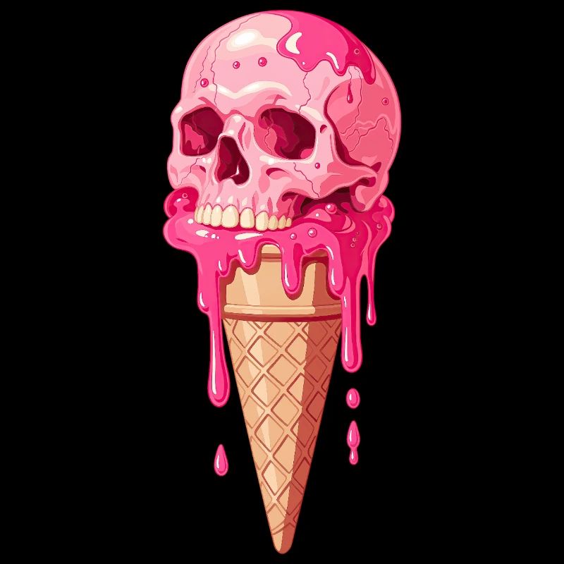 Pink Skull Eiscreme