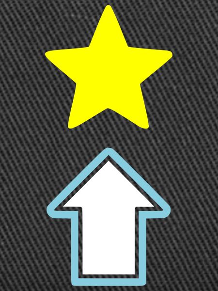 Stern Pfeil Comic Symbol