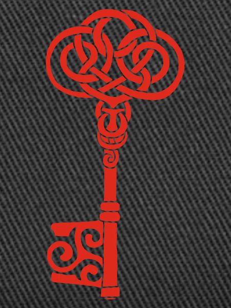 Clef celtique rouge