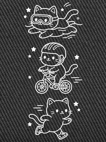 Triathlet Kawaii Katzen