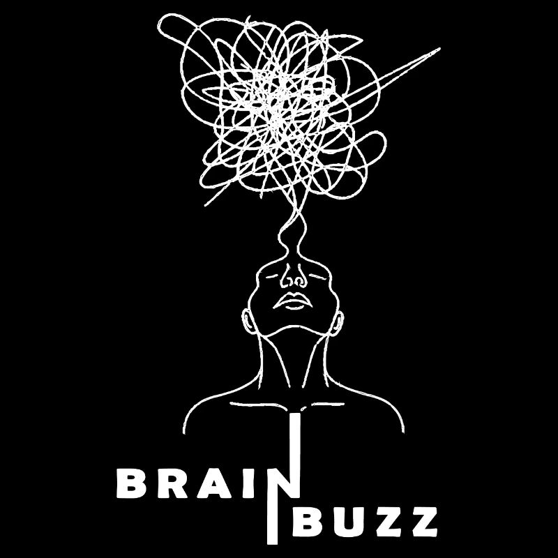 BRAIN BUZZ, surcharge mentale Artistique Line Art Tee