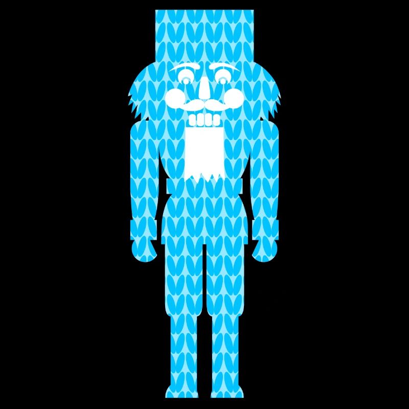 Nutcracker Knitting Pattern Pattern Blue Christmas