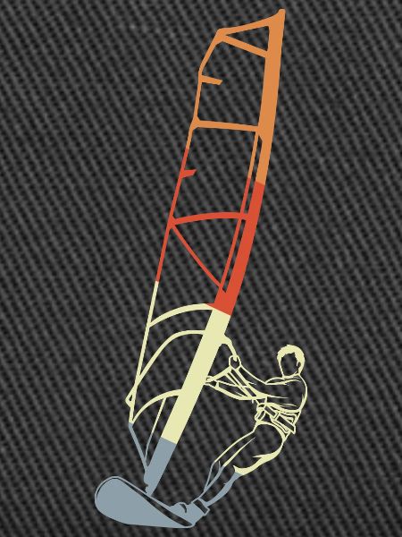Lustiger Windsurfer Junge