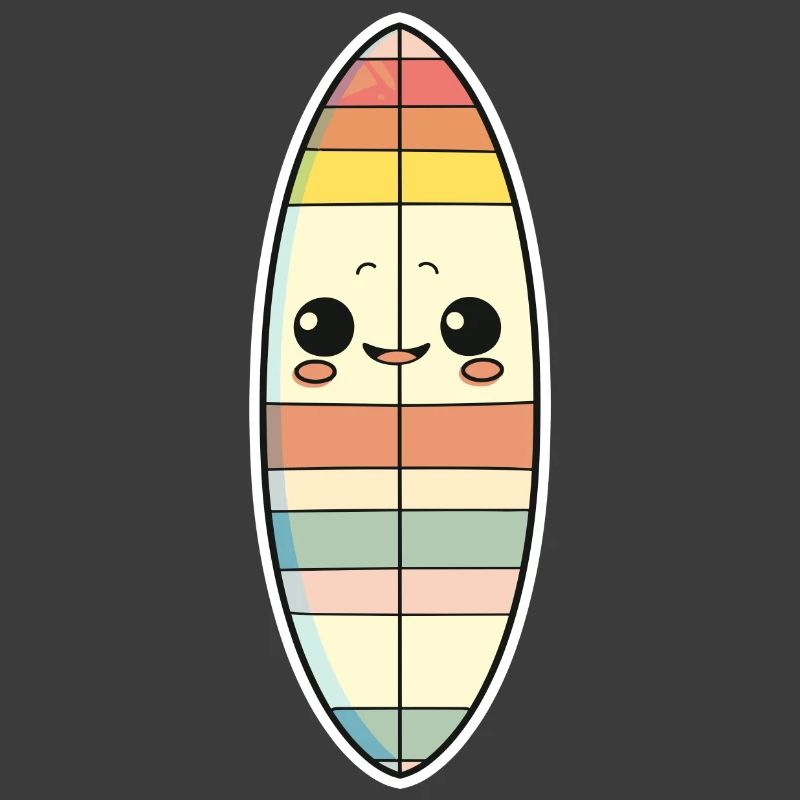 Surfboard Comic Style