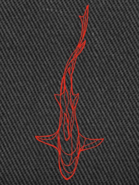Red Shark Silhouette