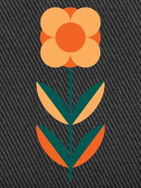 Minimalistisches Sommer-Mohnblüten-Design