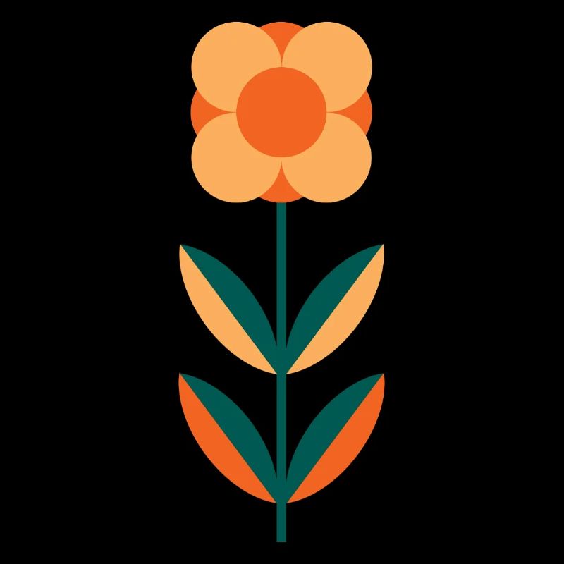Minimalistisches Sommer-Mohnblüten-Design