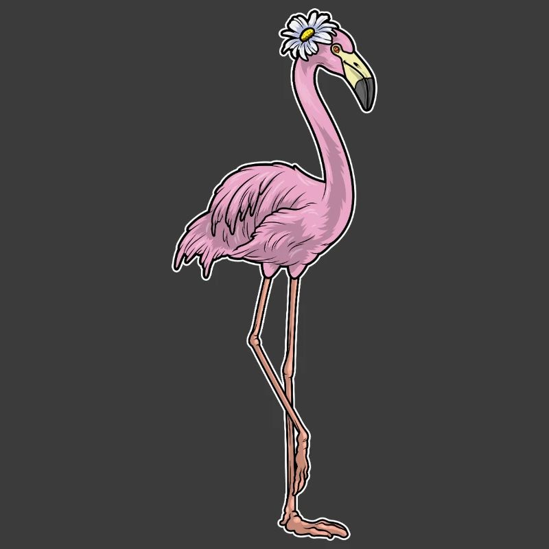 Flamingo Gänseblümchen 