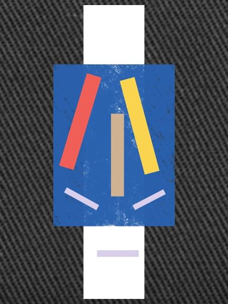 Abstract Paintbrush Grim Face