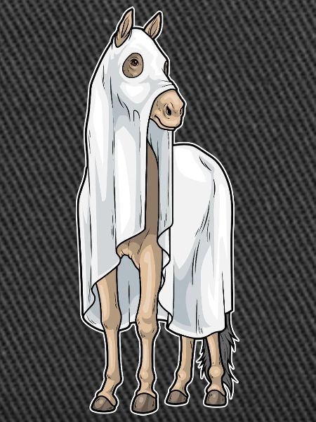 Cheval Halloween fantôme