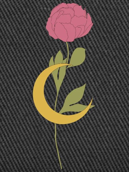 Elegant Floral Crescent