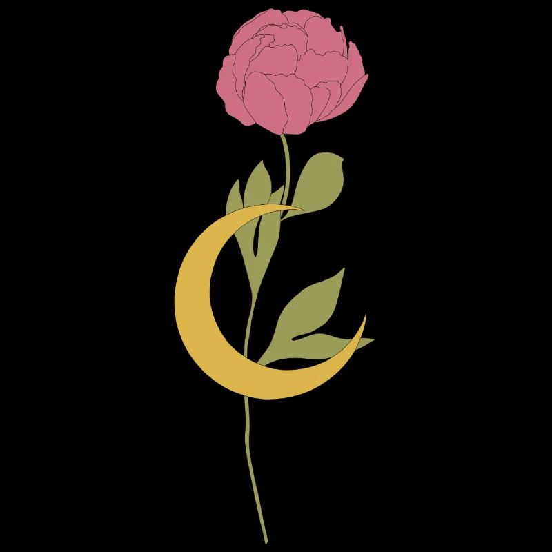 Eleganter floraler Halbmond