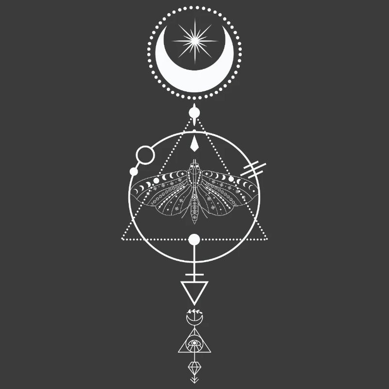 Celestial Moth Alchemy Glyph