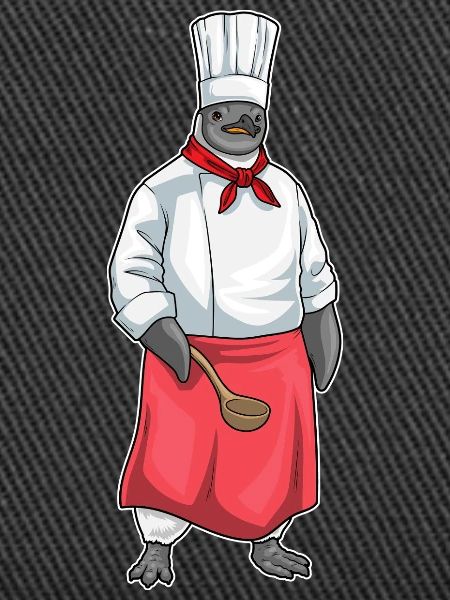 Pinguin Koch Kochlöffel Kochen