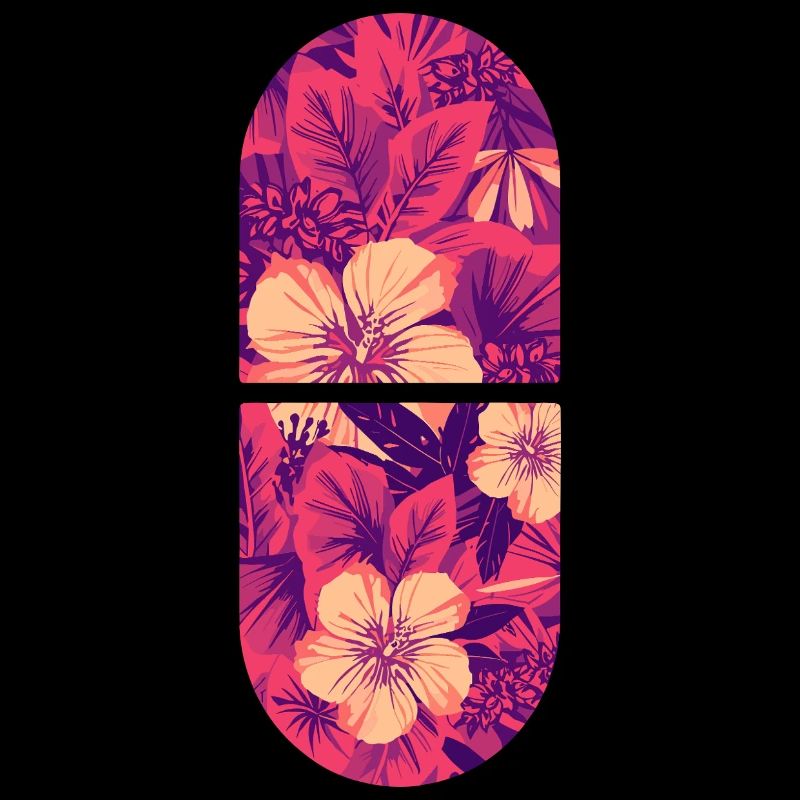 Neon Hibiskus Tropenflora